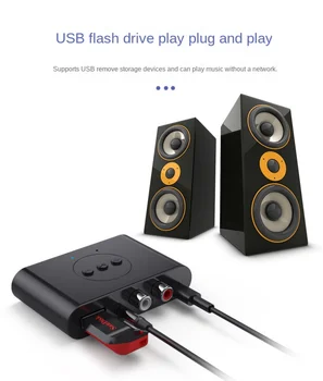 Bluetooth 5.2 Audio Prijímač U Diskov RCA, 3.5 3.5 mm AUX Jack Stereo Hudby Bezdrôtový Adaptér s Mic pre Reproduktora Automobilovej Súpravy Zosilňovač